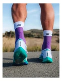 Ponožky Compressport Pro Racing Socks v4.0 Run High - Lilac/White