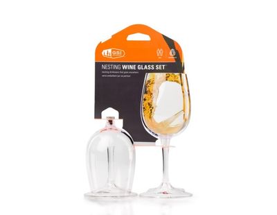 Set pohárov GSI Outdoors Nesting Wine Glass Set 2x275ml