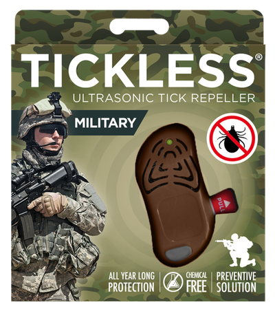 Tickless Military ultrazvukový odpudzovač kliešťov - brown