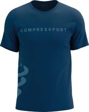 Tričko Compressport Logo SS tričko, Estate Blue/Pacific Coast